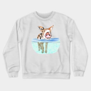 Bahamas Floating Swimming Piglet Crewneck Sweatshirt